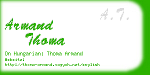armand thoma business card
